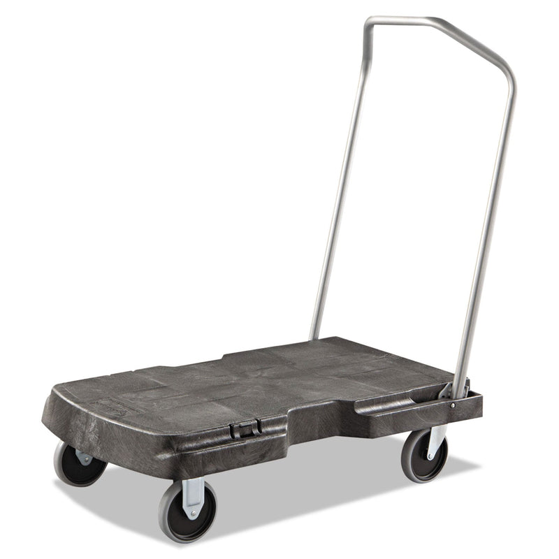 Rubbermaid Triple Trolley Platform Truck with Angled-Loop Handle, 500 lb Capacity, 20.5 x 32.5 x 35, Black