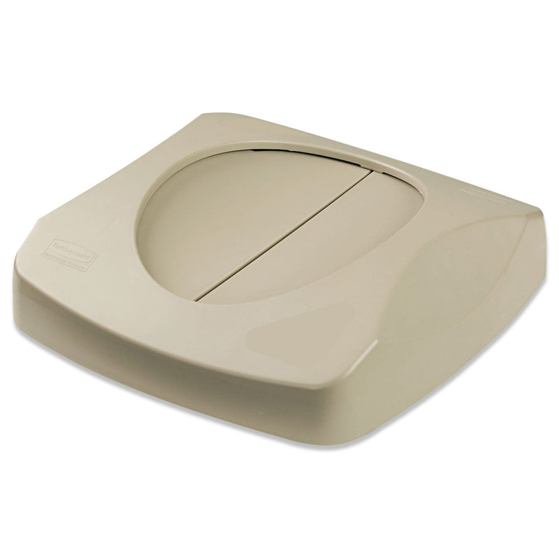 Rubbermaid Swing Top Lid for Untouchable Recycling Center, 16" Square, Beige