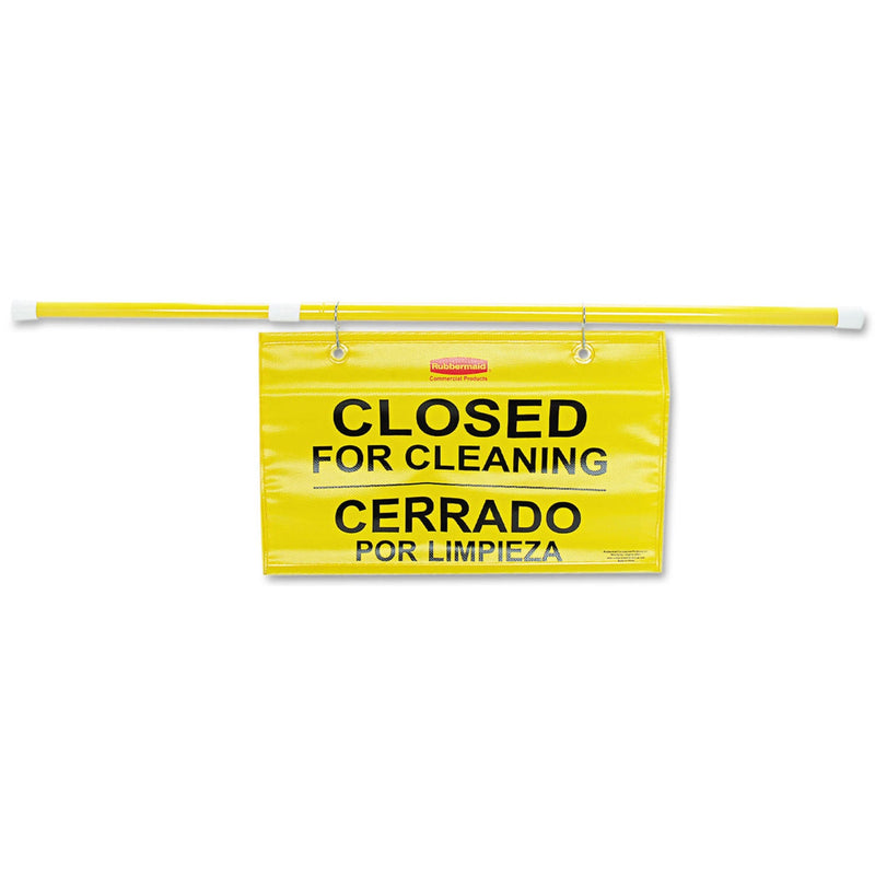 Rubbermaid Site Safety Hanging Sign, 50 x 1 x 13, Multi-Lingual, Yellow