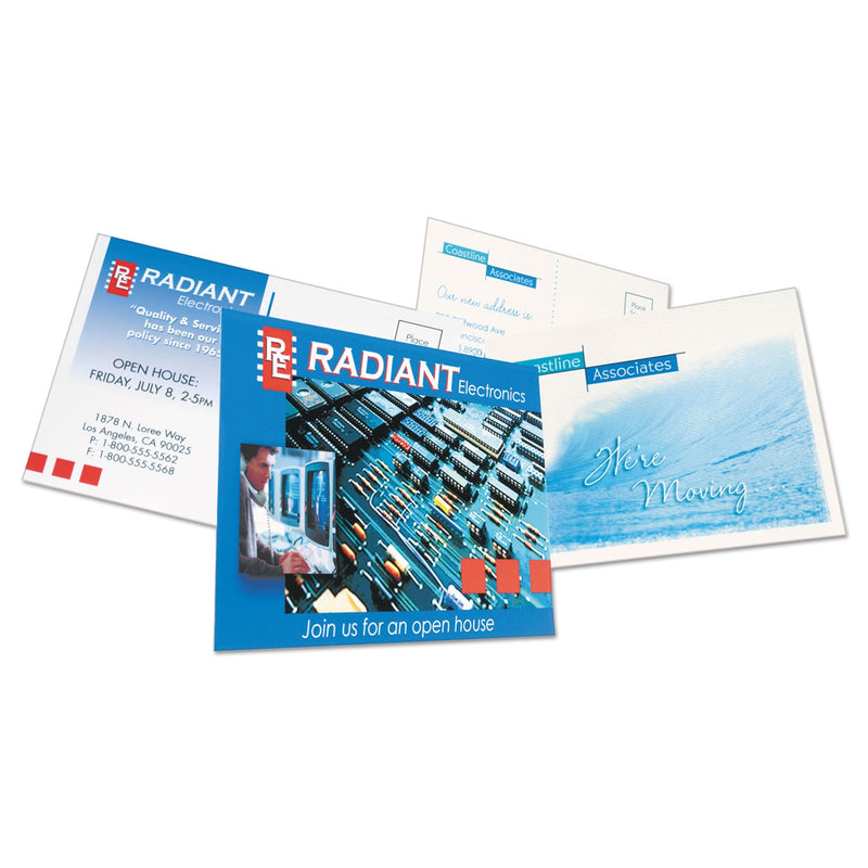 Avery Printable Postcards, Inkjet, 85 lb, 4 x 6, Matte White, 100 Cards, 2 Cards/Sheet, 50 Sheets/Box