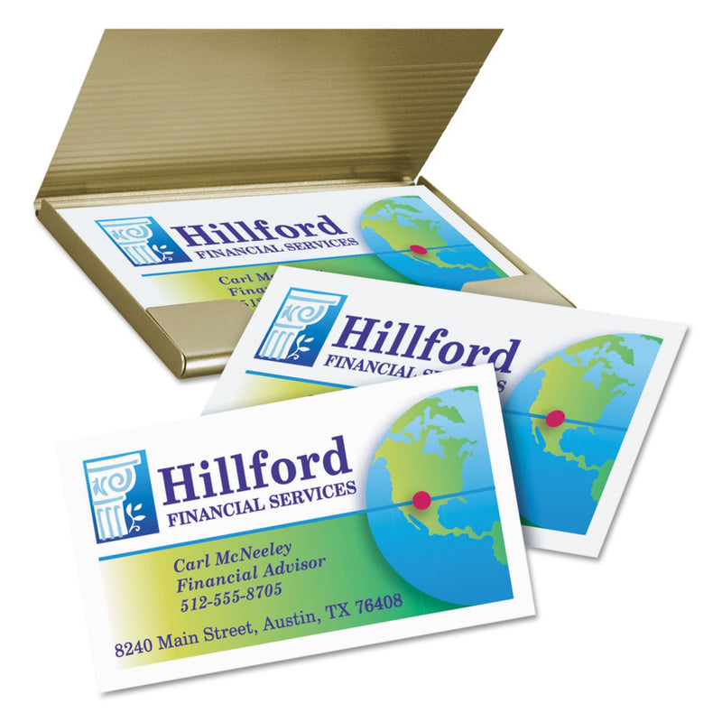 Avery True Print Clean Edge Business Cards, Inkjet, 2 x 3.5, White, 400 Cards, 10 Cards/Sheet, 40 Sheets/Box