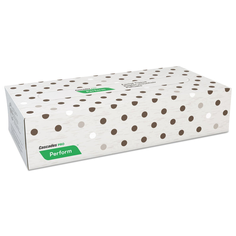 Cascades PRO Perform Facial Tissue, 2-Ply, Latte, 100 Sheets/Box, 30 Boxes/Carton