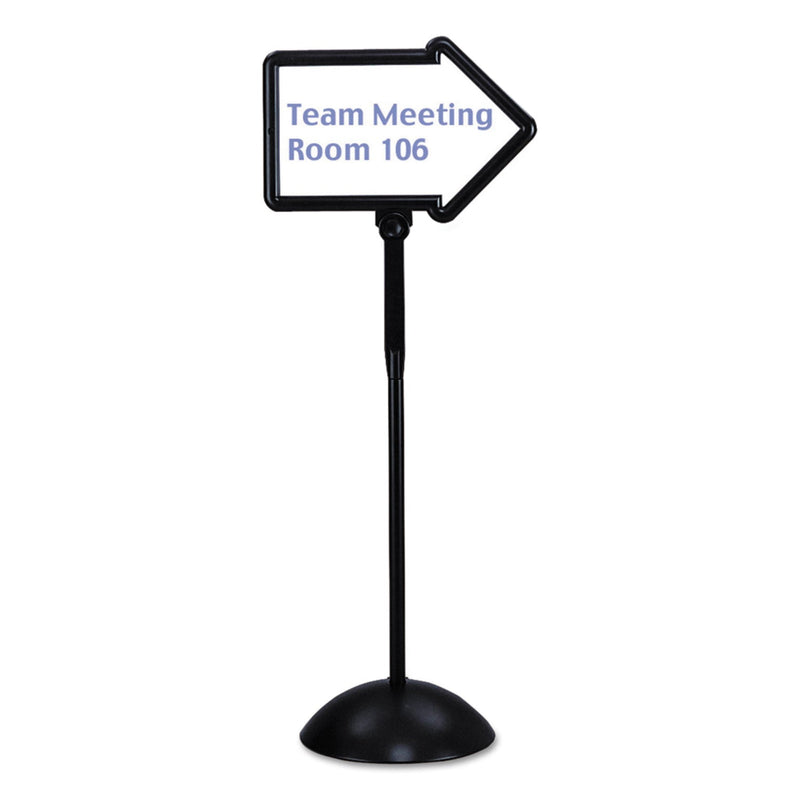 Safco Double-Sided Arrow Sign, Dry Erase Magnetic Steel, 25 1/2 x 17 3/4, Black Frame