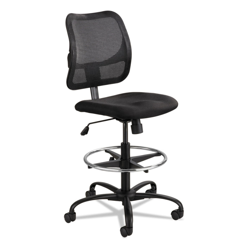 Safco Vue Series Mesh Extended-Height Chair, Supports Up to 250 lb, 23" to 33" Seat Height, Black Fabric