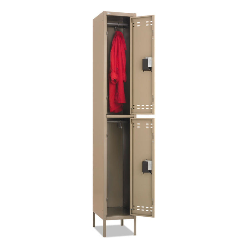 Safco Double-Tier Locker, 12w x 18d x 78h, Two-Tone Tan