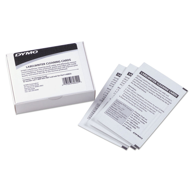 DYMO LabelWriter Cleaning Cards, 10/Box