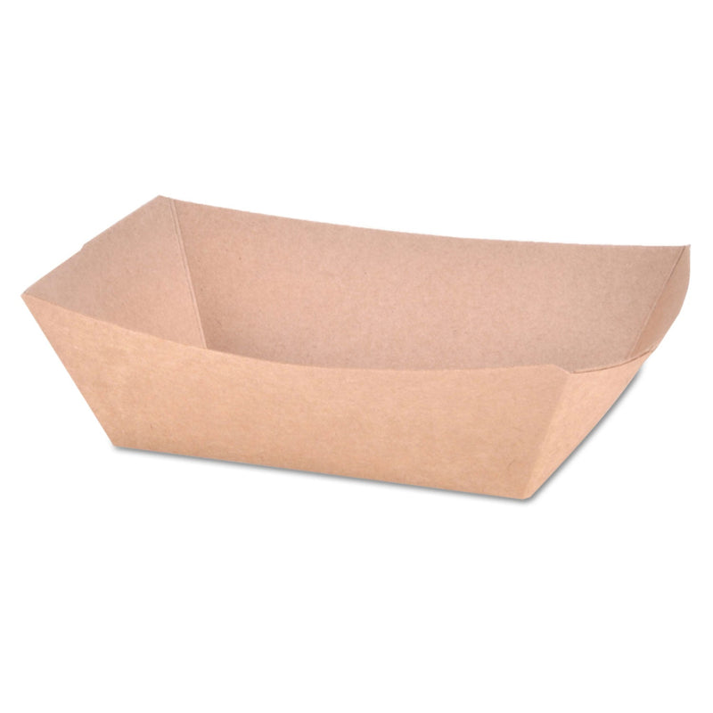 SCT Eco Food Trays, 1 lb Capacity, Brown Kraft, Paper, 1,000/Carton