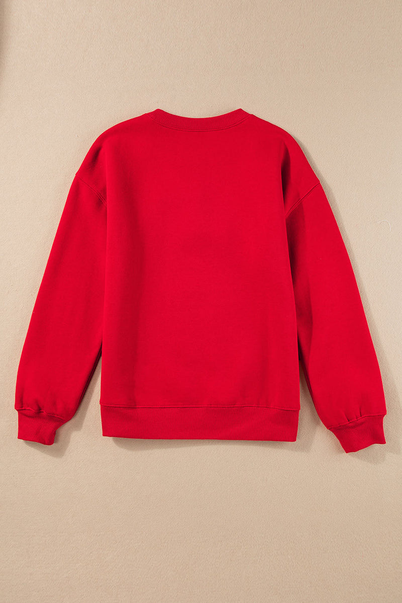 Clementine Print Valentines Heart Sweatshirt