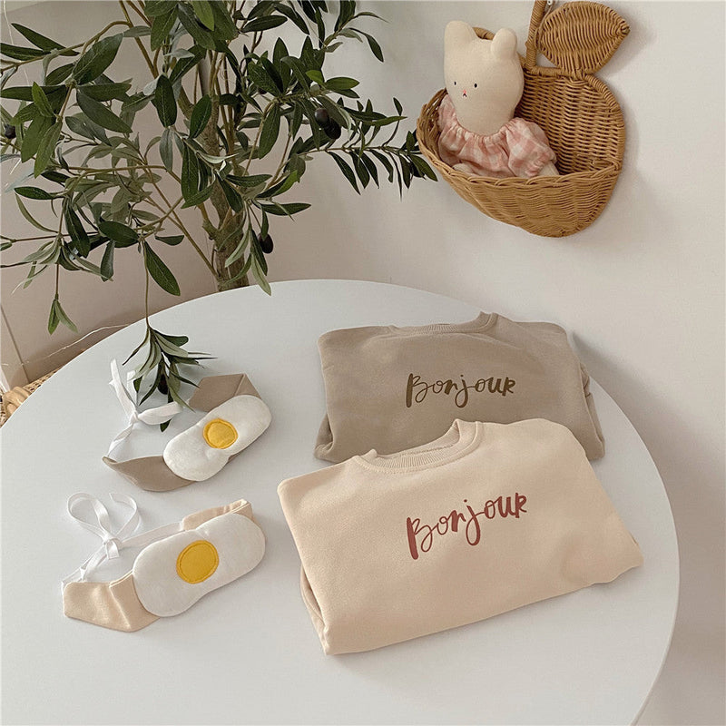 Baby cute poached egg one-piece suit