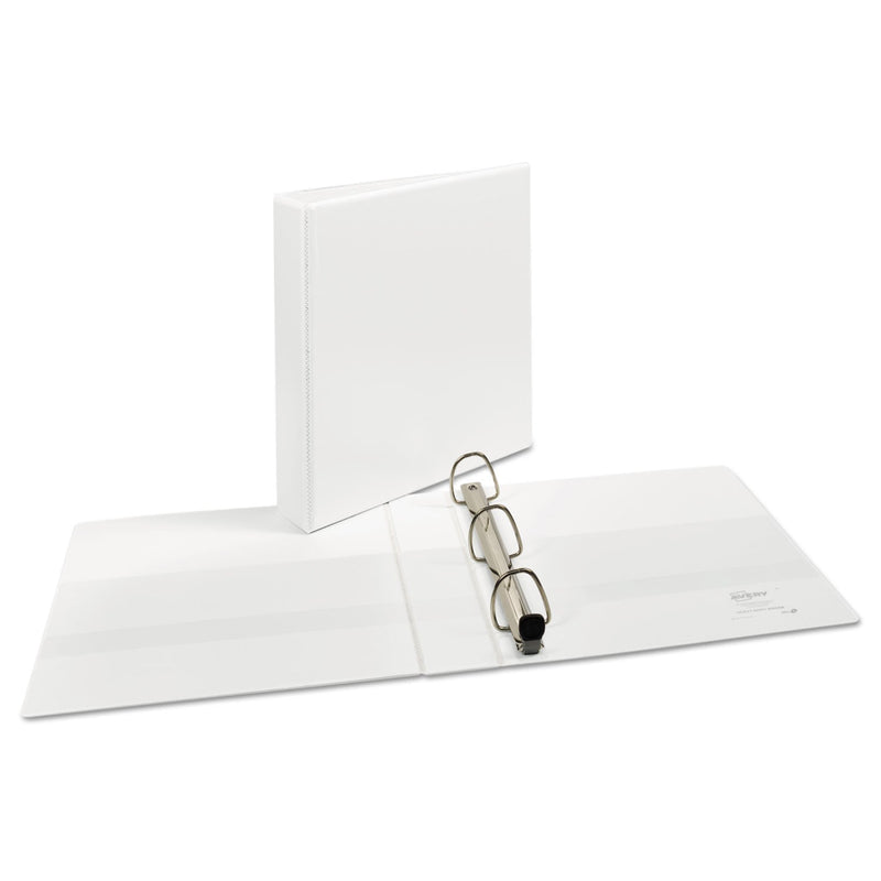 Avery Heavy-Duty View Binder with DuraHinge and One Touch EZD Rings, 3 Rings, 1.5" Capacity, 11 x 8.5, White