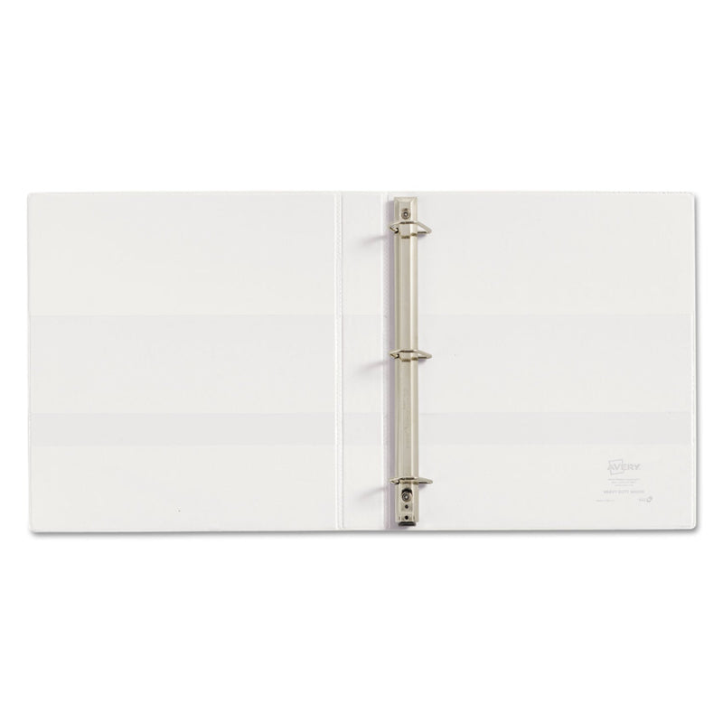 Avery Heavy-Duty Non Stick View Binder with DuraHinge and Slant Rings, 3 Rings, 1" Capacity, 11 x 8.5, White, (5304)