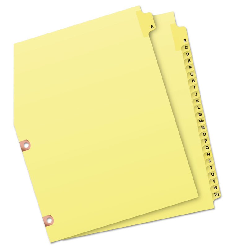 Avery Preprinted Laminated Tab Dividers with Copper Reinforced Holes, 25-Tab, A to Z, 11 x 8.5, Buff, 1 Set