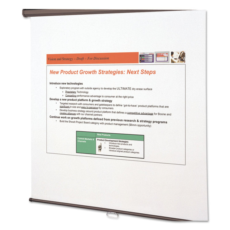 Quartet Wall or Ceiling Projection Screen, 60 x 60, White Matte Finish