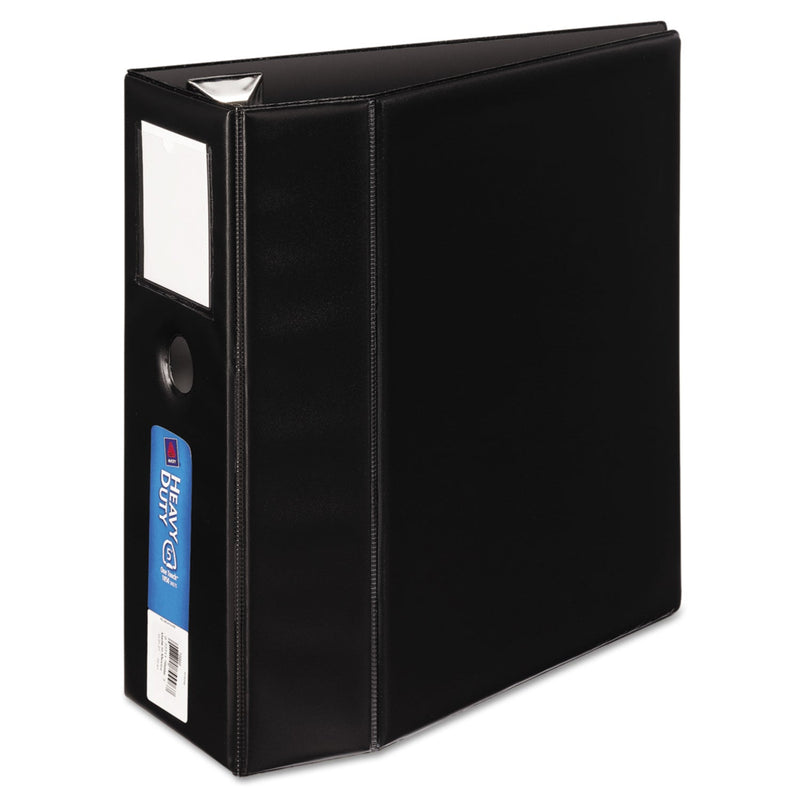 Avery Heavy-Duty Non-View Binder, DuraHinge, Three Locking One Touch EZD Rings, Spine Label, Thumb Notch, 5" Cap, 11 x 8.5, Black