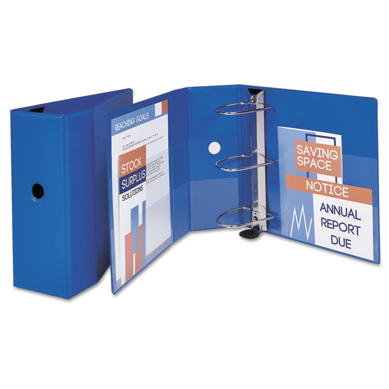 Avery Heavy-Duty Non-View Binder with DuraHinge, Locking One Touch EZD Rings and Thumb Notch, 3 Rings, 5" Capacity, 11 x 8.5, Blue