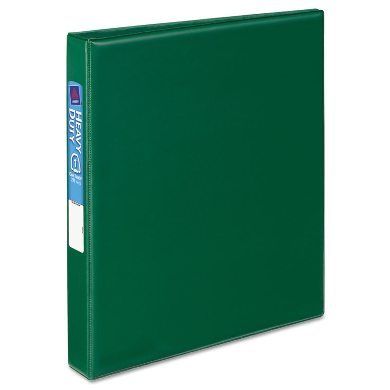 Avery Heavy-Duty Non-View Binder with DuraHinge and One Touch EZD Rings, 3 Rings, 1" Capacity, 11 x 8.5, Green