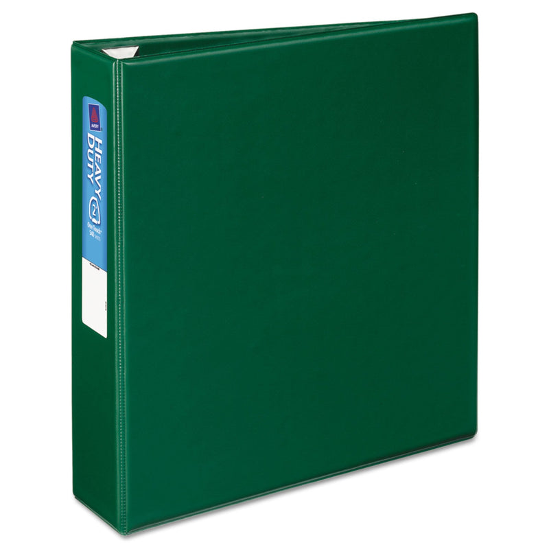 Avery Heavy-Duty Non-View Binder with DuraHinge and One Touch EZD Rings, 3 Rings, 2" Capacity, 11 x 8.5, Green