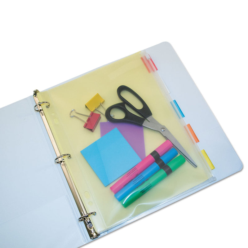 Angler's Zip-All Ring Binder Pocket, 8.5 x 11, Clear