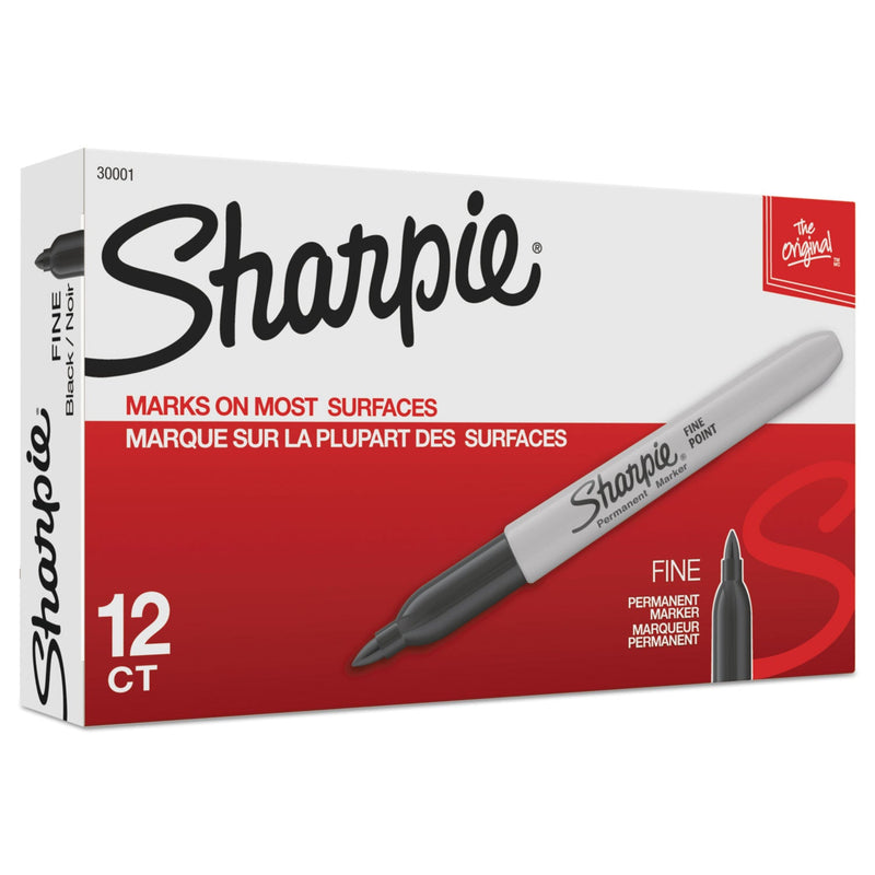 Sharpie Fine Tip Permanent Marker, Fine Bullet Tip, Black