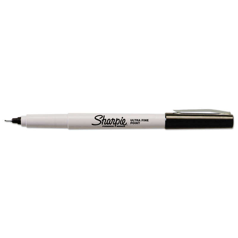 Sharpie Ultra Fine Tip Permanent Marker, Extra-Fine Needle Tip, Black, 5/Pack