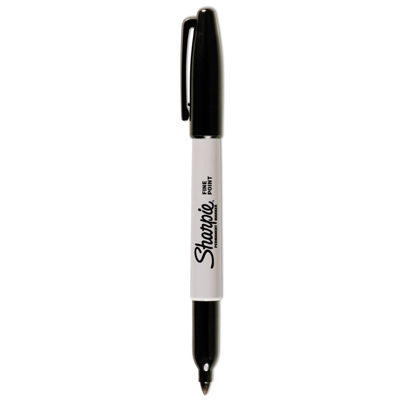 Sharpie Fine Tip Permanent Marker, Fine Bullet Tip, Black, Dozen