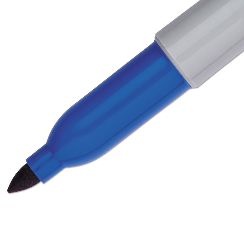 Sharpie Fine Tip Permanent Marker, Fine Bullet Tip, Blue, Dozen