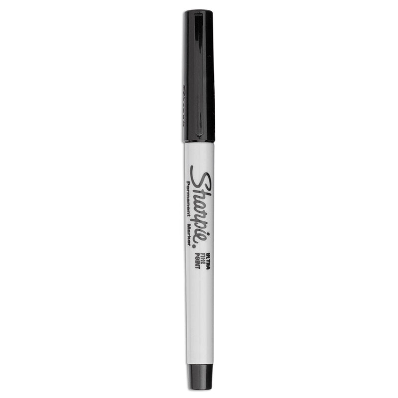 Sharpie Ultra Fine Tip Permanent Marker, Extra-Fine Needle Tip, Black, 5/Pack