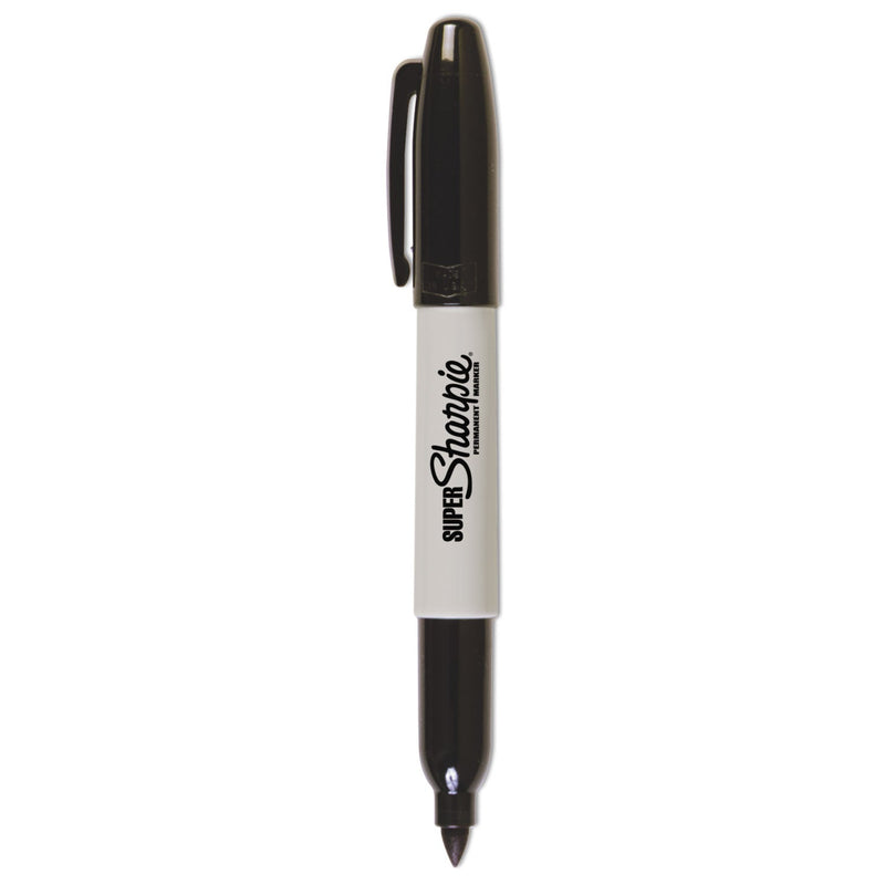 Sharpie Super Permanent Marker, Fine Bullet Tip, Black, Dozen