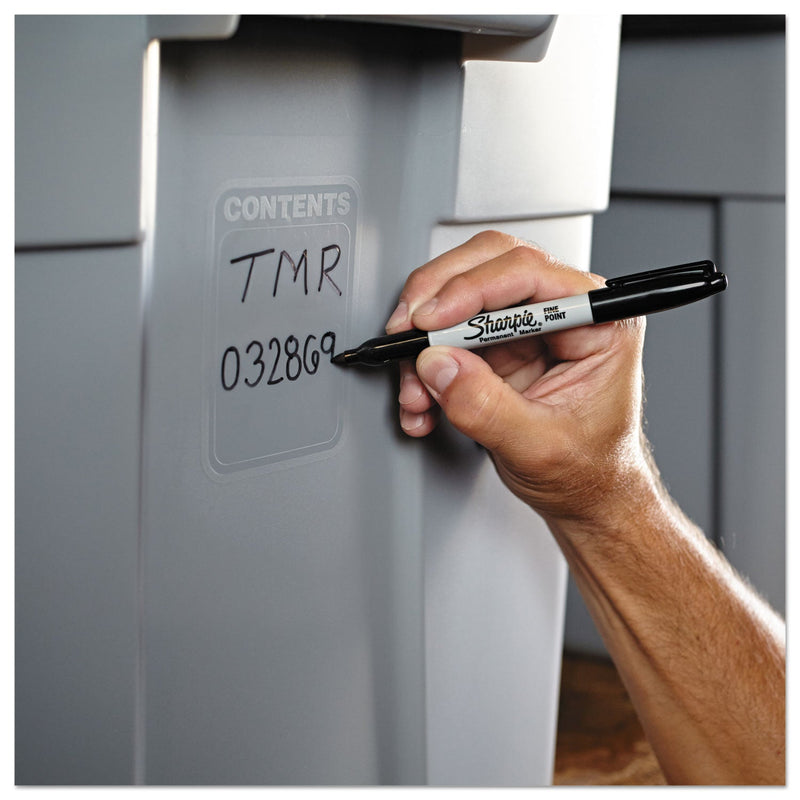 Sharpie Fine Tip Permanent Marker, Fine Bullet Tip, Black, Dozen