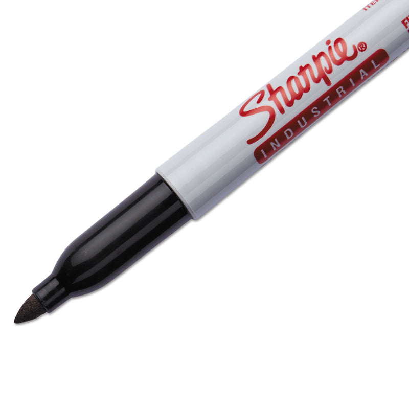 Sharpie Industrial Permanent Marker Value Pack, Fine Bullet Tip, Black