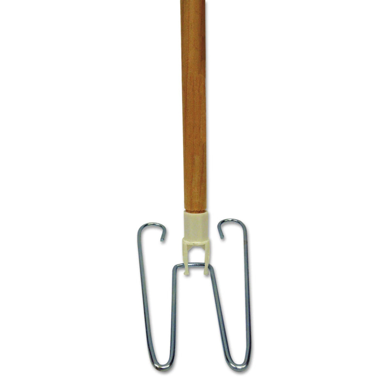 Boardwalk Wedge Dust Mop Head Frame/Lacquered Wood Handle, 0.94" dia x 48" Length, Natural
