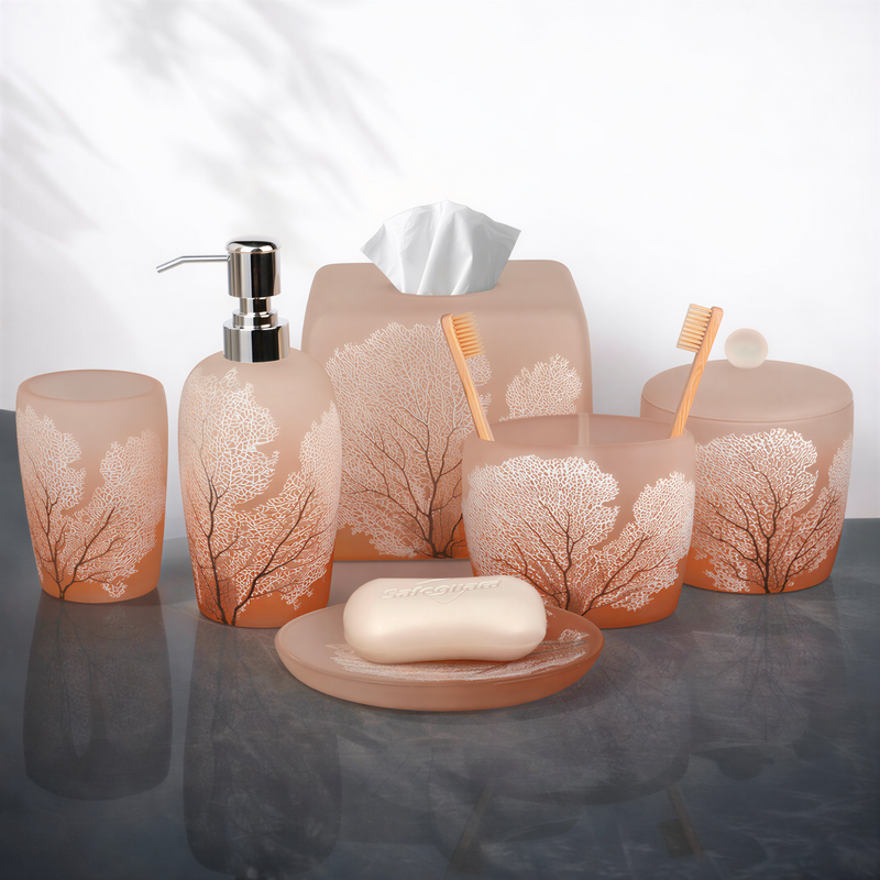 Bathroom Accessory Set – Elegant Silver Bath Decor Kit | Modern Vanity Essentials