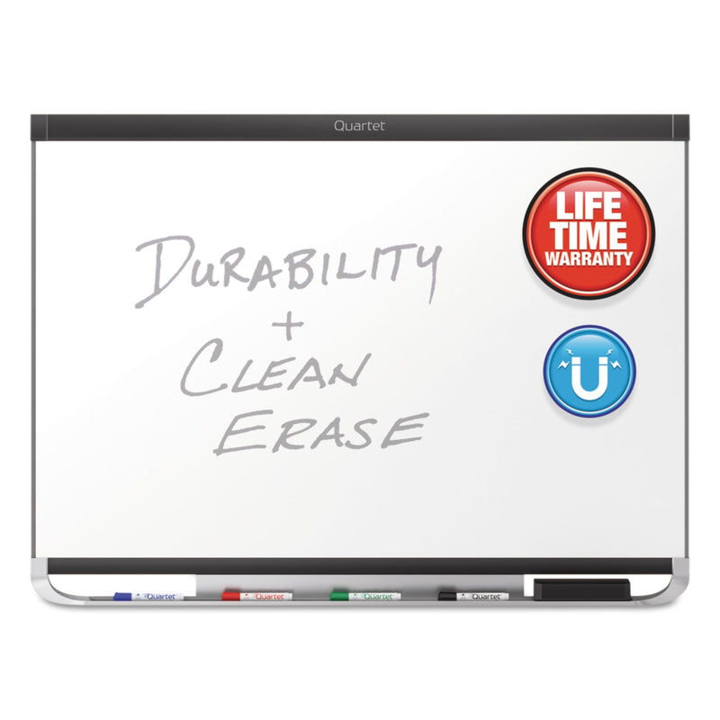 Quartet Prestige 2 DuraMax Magnetic Porcelain Whiteboard, 96 x 48, Graphite Frame