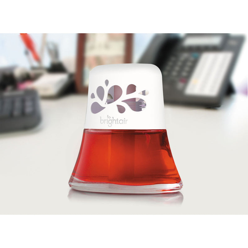 BRIGHT Air Scented Oil Air Freshener, Macintosh Apple and Cinnamon, Red, 2.5 oz, 6/Carton