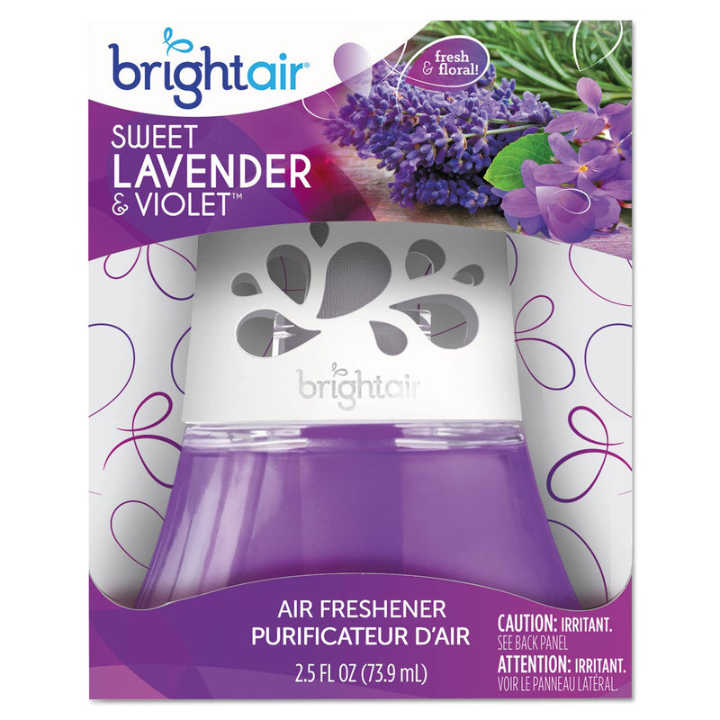 BRIGHT Air Scented Oil Air Freshener Sweet Lavender and Violet, 2.5 oz, 6/Carton