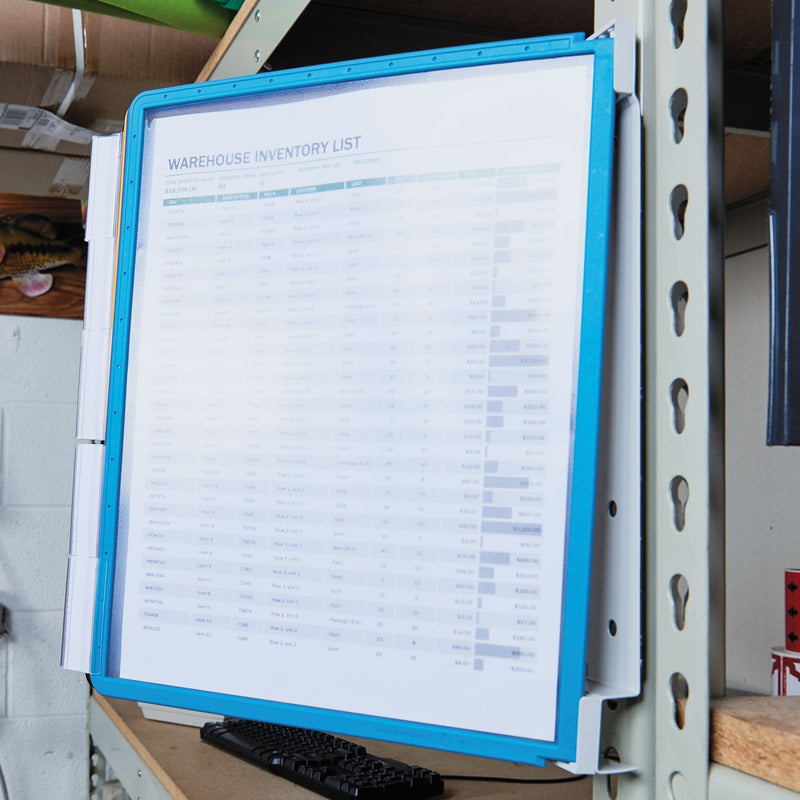 Durable VARIO Magnetic Wall Reference System, 5 Panels, 10 Pockets, Assorted Borders