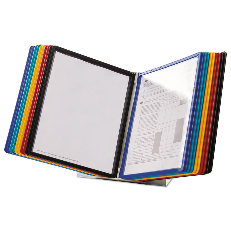 Durable VARIO Reference Desktop System, 20 Panels, Assorted Borders and Panels