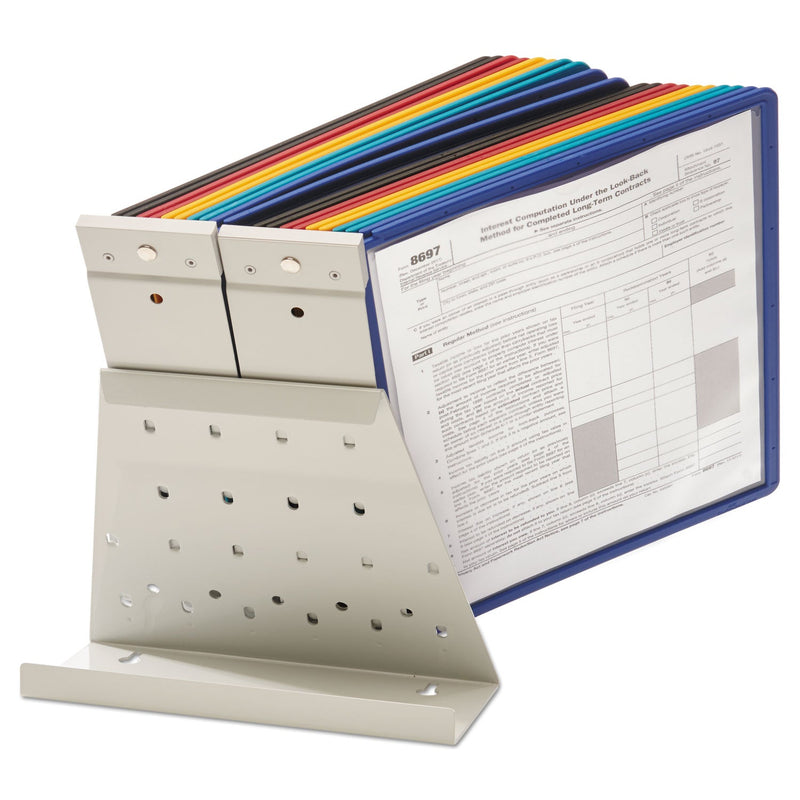 Durable VARIO Reference Desktop System, 20 Panels, Assorted Borders and Panels