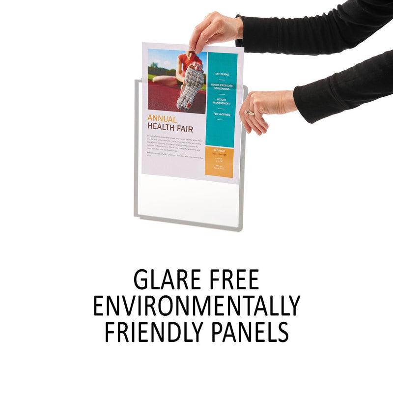 Durable SHERPA Motion Desk Reference System, 10 Panels, Gray Borders