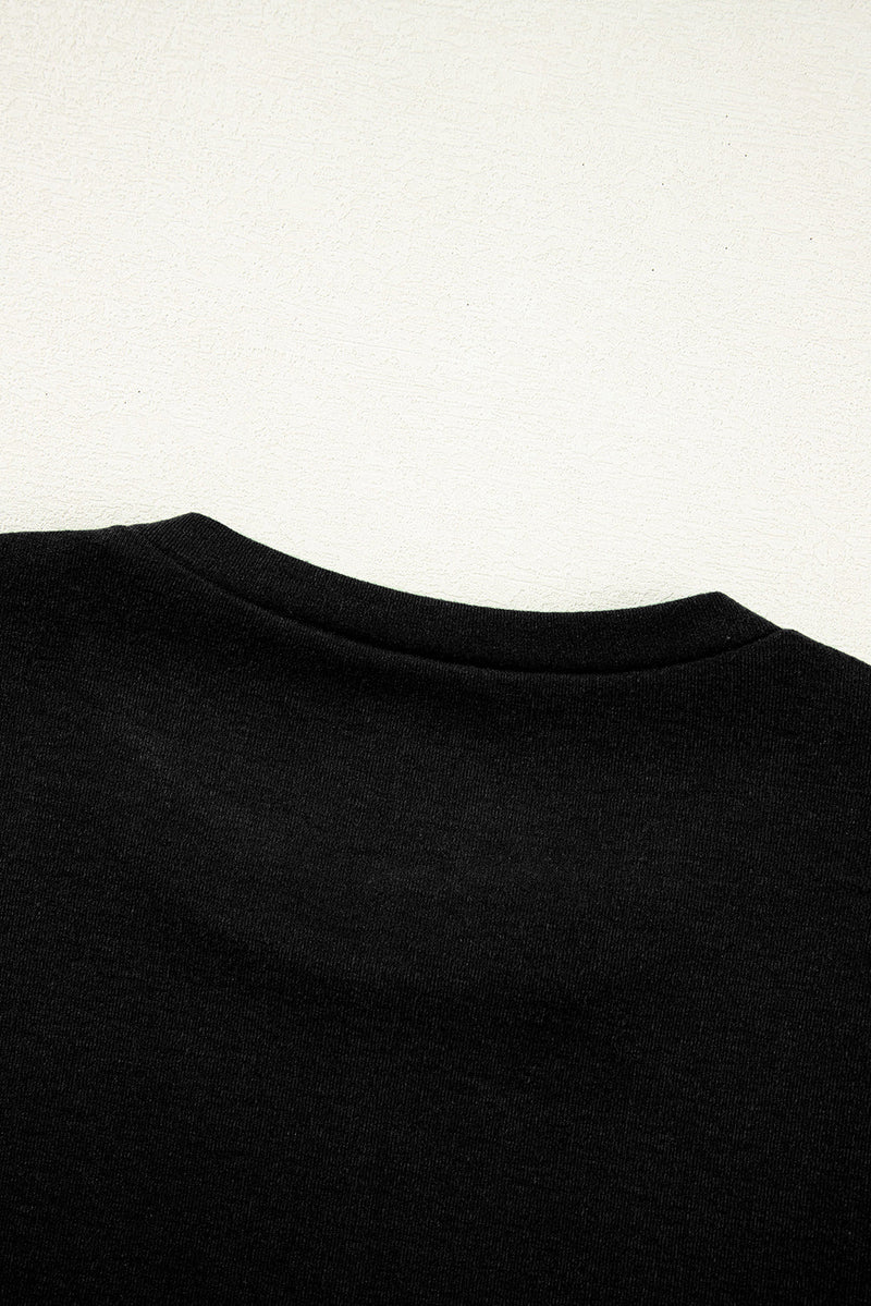 Judith Solid Exposed Seam Long Sleeve Top