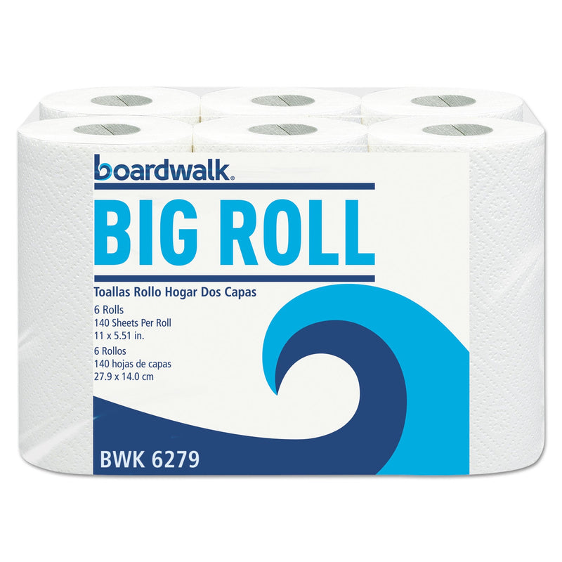 Boardwalk Kitchen Roll Towel Office Pack, 2-Ply, White, 5.5x11, 140/Roll, 24/Ct
