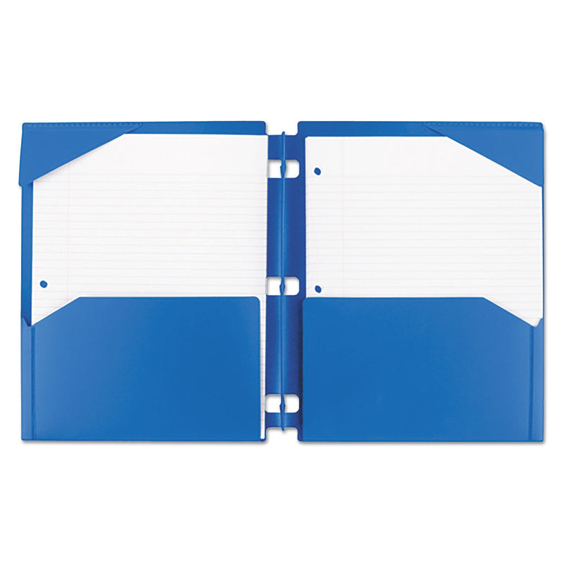 Five Star Snap-In Plastic Folder, 20-Sheet Capacity, 11 x 8.5, Assorted, Snap Closure, 4/Set