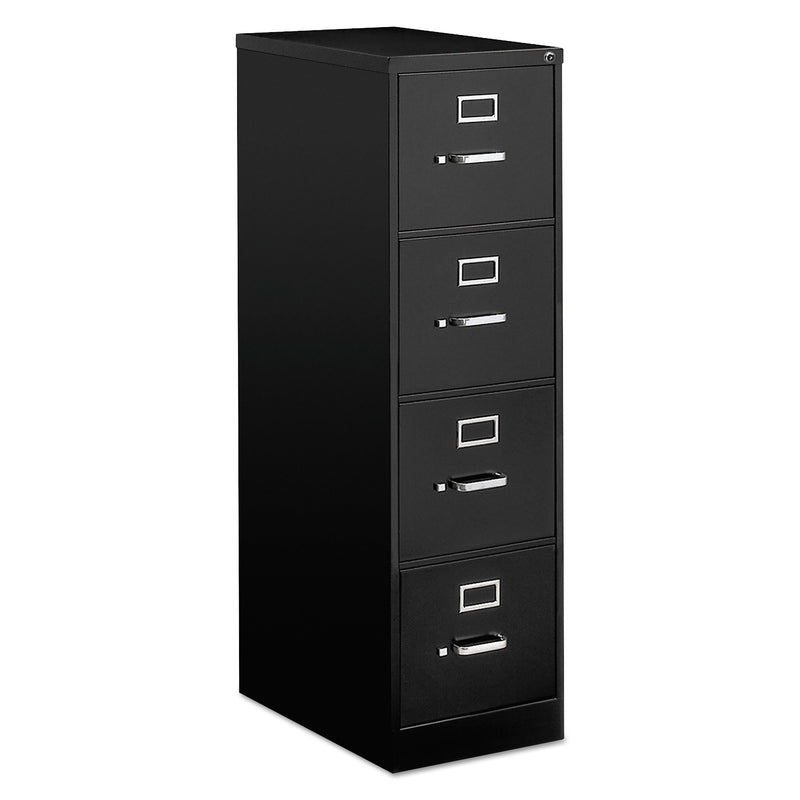 Alera Economy Vertical File, 4 Letter-Size File Drawers, Black, 15" x 25" x 52"