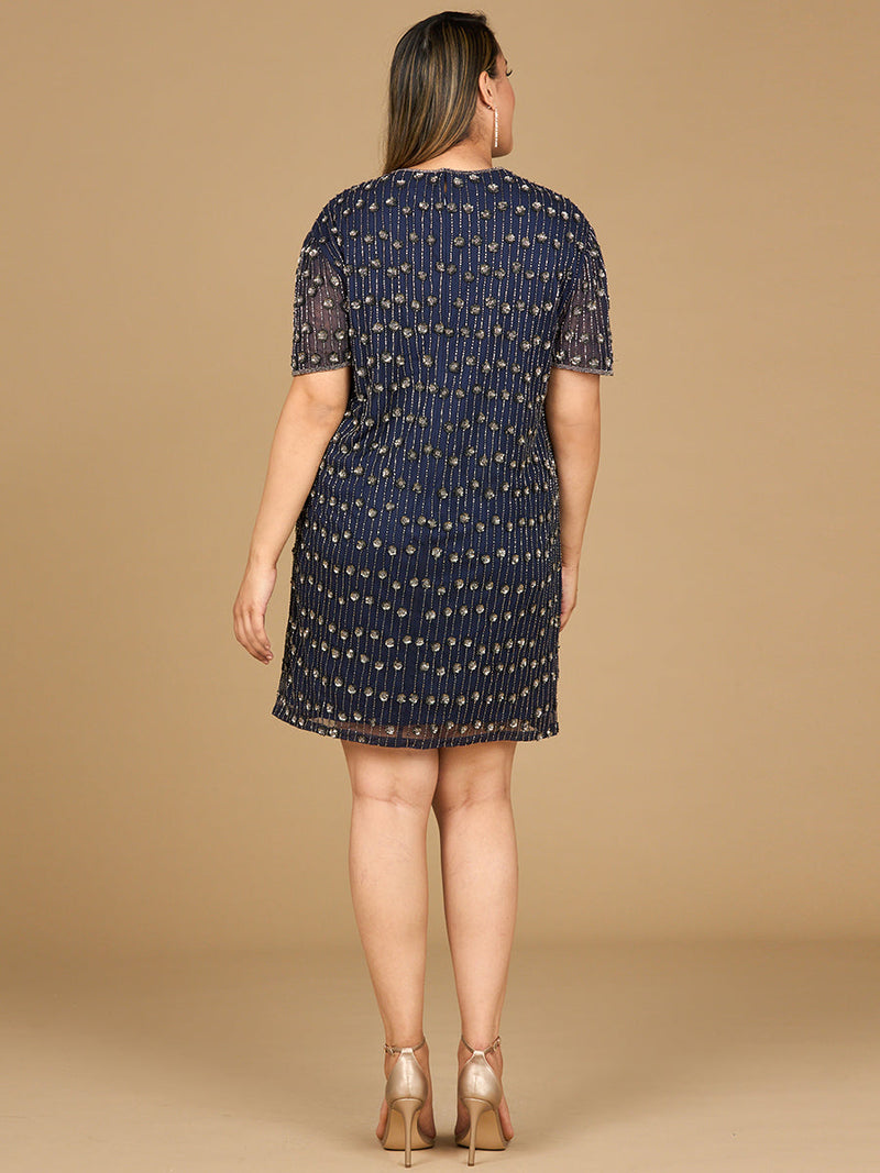 Fancy Beaded T-Shirt Dress