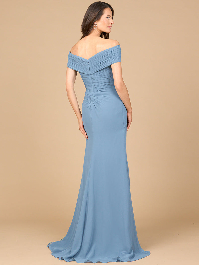 Off Shoulder Elegant Chiffon Gown