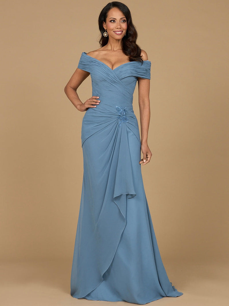 Off Shoulder Elegant Chiffon Gown