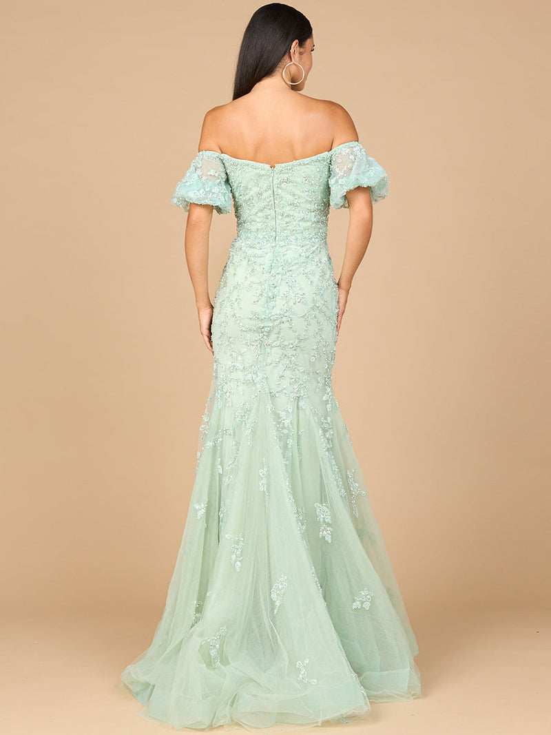 Lace, Off Shoulder Mermaid Gown