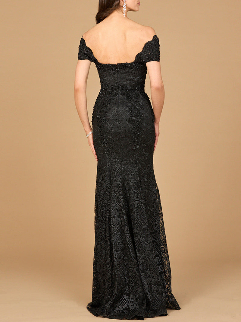 Fitted Lace Mermaid Gown