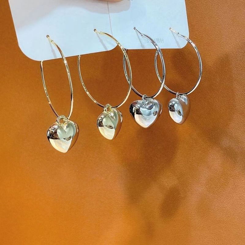 Heart Hoop Earrings for Women