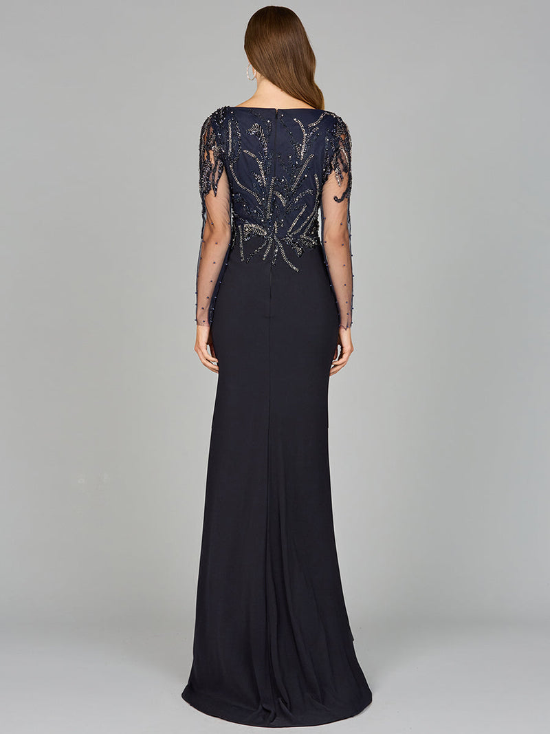 Long Sleeve Knit Gown